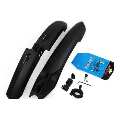 Bicycle Fender With LED Taillights Mountain Bike Fender Quick Release 26 Inch Riding Accessories(Black) - Outdoor & Sports by buy2fix | Online Shopping UK | buy2fix