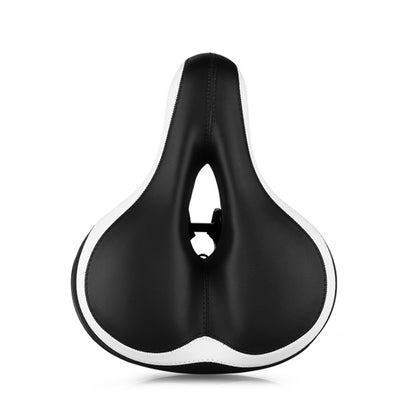 Reflective Spring Saddle Mountain Bike Seat Bicycle Seat Bicycle Seat(Black White) - Outdoor & Sports by buy2fix | Online Shopping UK | buy2fix