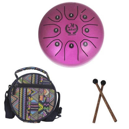 MEIBEITE 5.5-Inch C-Tune Sanskrit Drum Steel Tongue Empty  Worry-Free Drum(Purple) - Percussion Instruments by MEIBEITE | Online Shopping UK | buy2fix