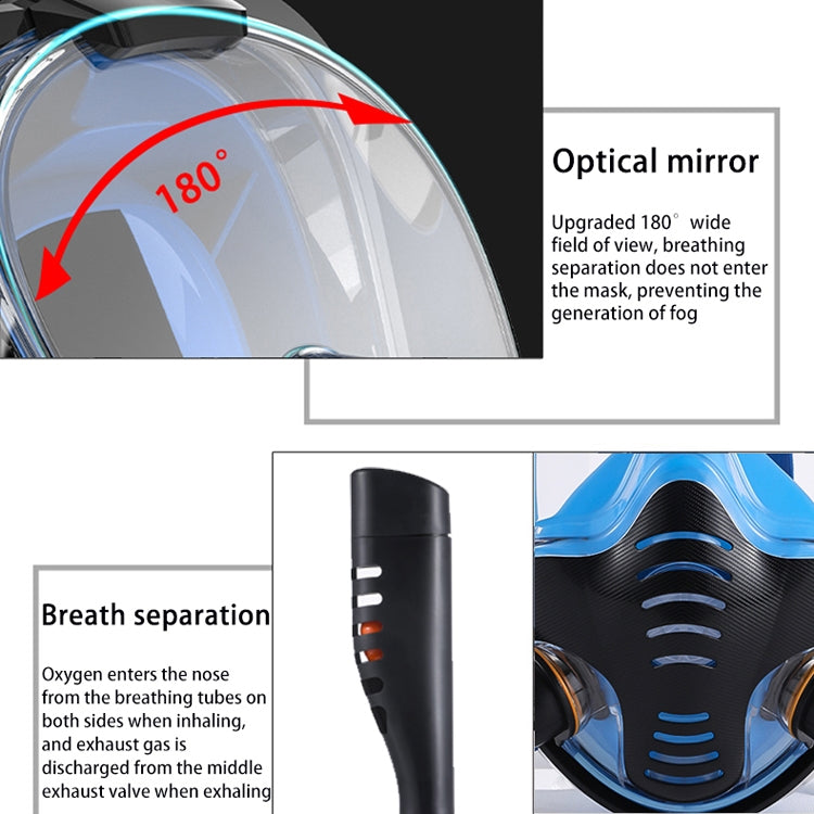 Snorkeling Mask Double Tube Silicone Full Dry Diving Mask Adult Swimming Mask Diving Goggles, Size: S/M(White/Pink) - DJI & GoPro Accessories by buy2fix | Online Shopping UK | buy2fix