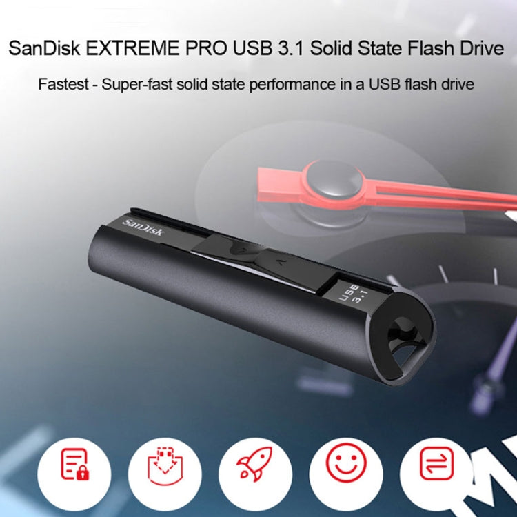 SanDisk CZ880 High Speed Metal USB 3.1 Business Encrypted Solid State Flash Drive U Disk, Capacity: 128GB - USB Flash Drives by SanDisk | Online Shopping UK | buy2fix