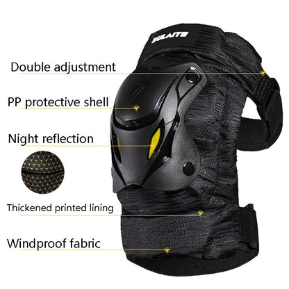SULAITE Motorcycle Protector Rider Wind Warmth Protective Gear Riding Equipment, Colour: Black Knee Pads - Protective Gear by SULAITE | Online Shopping UK | buy2fix