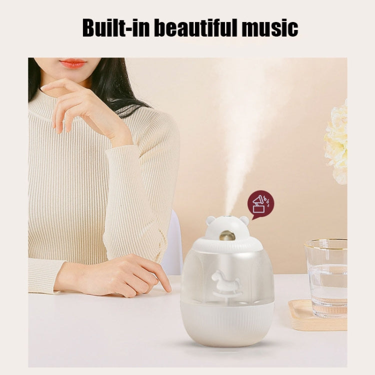 MJ010 USB Air Humidifier Home Small Bedroom Desktop Carousel Air Humidifier with Music Box, Product specifications: Battery Type(Pink) - Home & Garden by buy2fix | Online Shopping UK | buy2fix