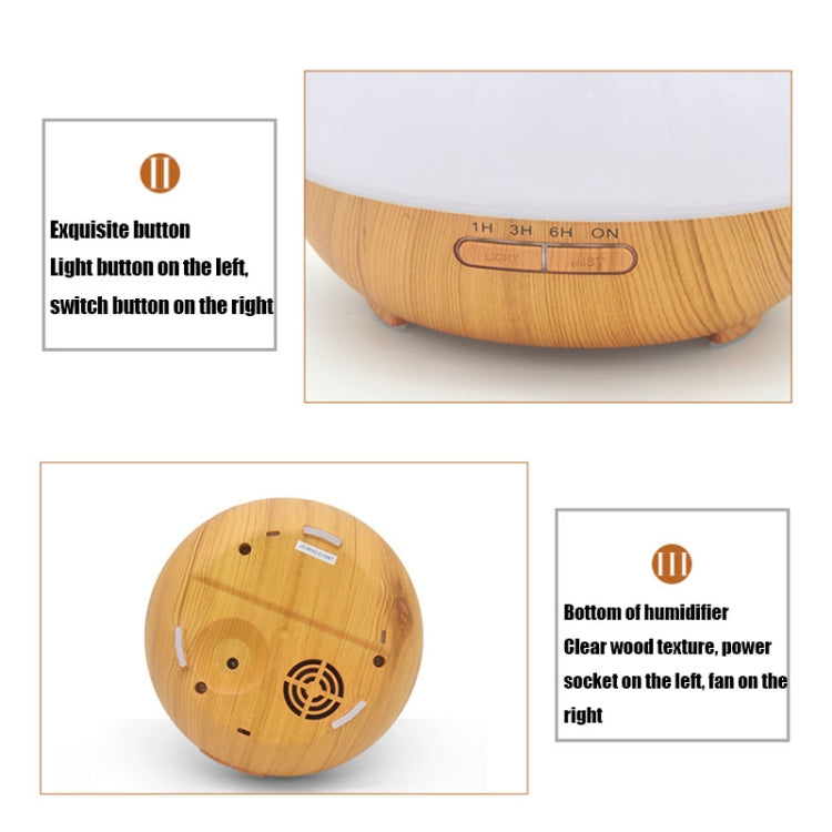 YCTA-008 Household Mute Small Wood Grain Colorful Light Aroma Diffuser Night Tree Air Humidifier, Product specifications: UK Plug(Light Wood Grain) - Home & Garden by buy2fix | Online Shopping UK | buy2fix
