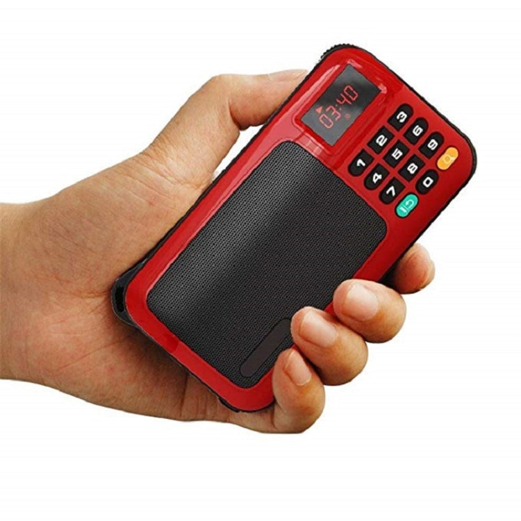 Rolton W405 Portable Mini FM Radio TF Card USB Receiver Music Player with LED Display(Red) - Radio Player by Rolton | Online Shopping UK | buy2fix