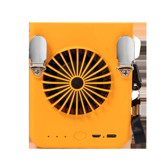 W920 Hanging Waist Hanging Neck Small Fan Outdoor Portable Handheld Usb Charging Turbine Cycle Fan(Orange) - Consumer Electronics by buy2fix | Online Shopping UK | buy2fix