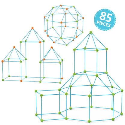 85 in 1 DIY Tent Toy Assembling Play House DIY Children Tent Building Toy( Round-Green) - Toy Sports by buy2fix | Online Shopping UK | buy2fix