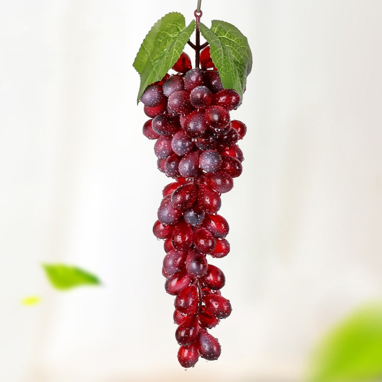 2 Bunches 85 Red Grapes Simulation Fruit Simulation Grapes PVC with Cream Grape Shoot Props - Camera Accessories by buy2fix | Online Shopping UK | buy2fix