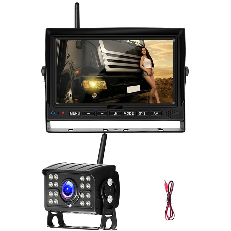 7 Inch Digital Wireless Reversing Image 1080P Video System Truck Monitoring Driving Recorder Single Road+1 Night Video Camera - In Car by buy2fix | Online Shopping UK | buy2fix