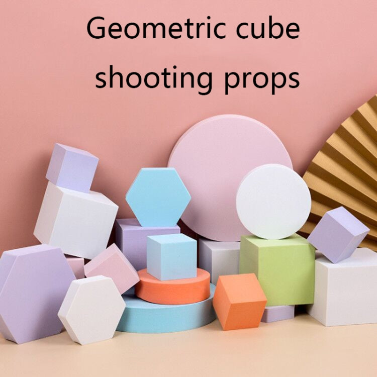 8 PCS Geometric Cube Photo Props Decorative Ornaments Photography Platform, Colour: Small Light Blue Square - Camera Accessories by buy2fix | Online Shopping UK | buy2fix
