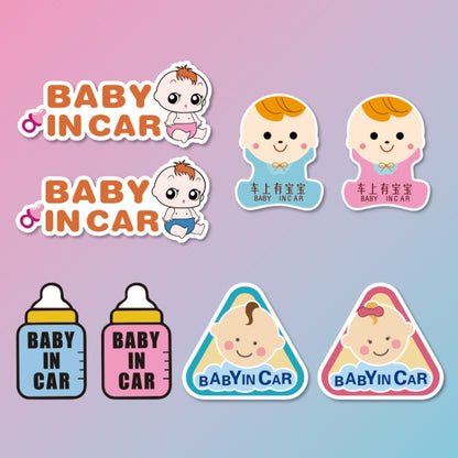 10 PCS There Is A Baby In The Car Stickers Warning Stickers Style: CT203 Baby R Boy Magnetic Stickers - Warning Sticker by buy2fix | Online Shopping UK | buy2fix