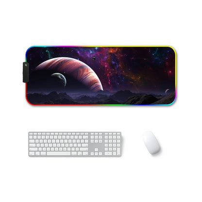 400x900x4mm F-01 Rubber Thermal Transfer RGB Luminous Non-Slip Mouse Pad(Vast Starry Sky) - Mouse Pads by buy2fix | Online Shopping UK | buy2fix