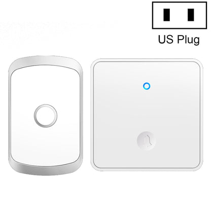 CACAZI FA50 1 For 1 Push-button Self-generating Wireless Doorbell, Plug:US Plug(White) - Wireless Doorbell by CACAZI | Online Shopping UK | buy2fix