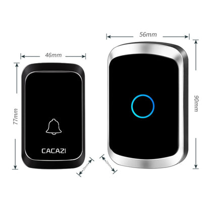 CACAZI A50 1 For 1 Wireless Music Doorbell without Battery, Plug:US Plug(White) - Wireless Doorbell by CACAZI | Online Shopping UK | buy2fix