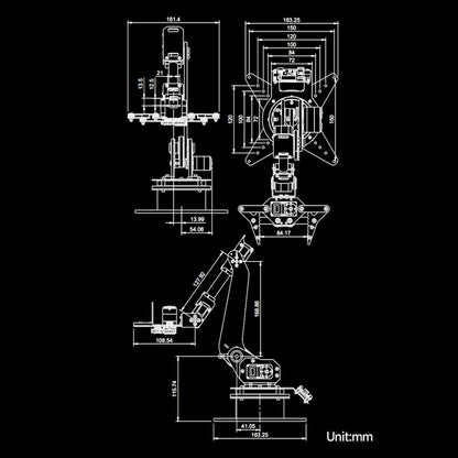 Waveshare High-Torque Serial Bus Servo, Desktop Robotic Arm Kit, Based On ESP32, 5-DOF, Plug:US Plug - Consumer Electronics by Waveshare | Online Shopping UK | buy2fix