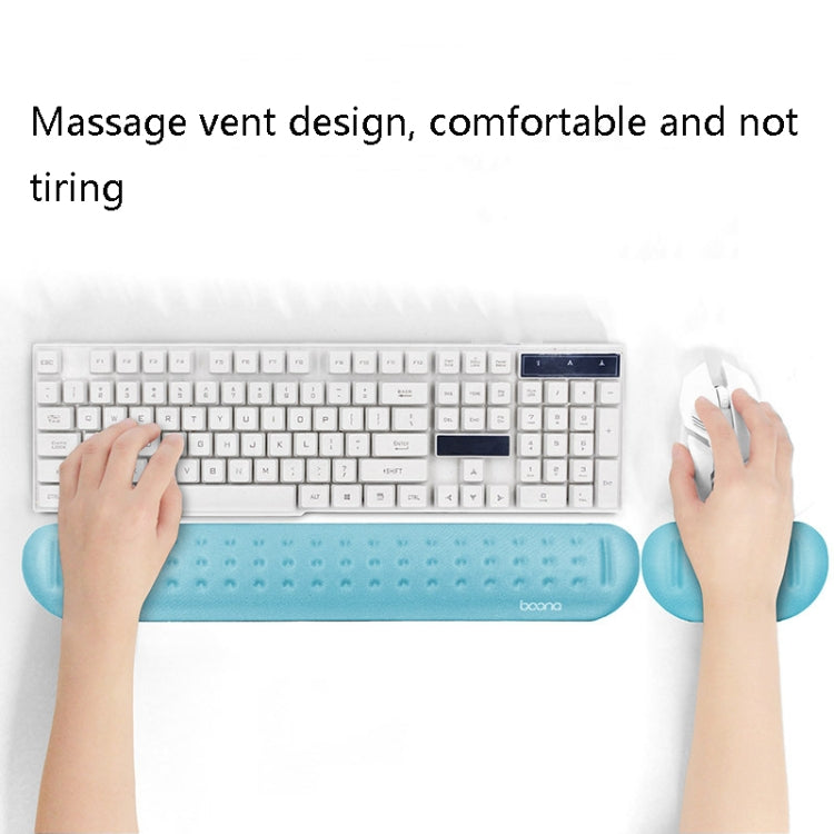 Baona Silicone Memory Cotton Wrist Pad Massage Hole Keyboard Mouse Pad, Style: Medium Keyboard Rest (Black) - Mouse Pads by Baona | Online Shopping UK | buy2fix
