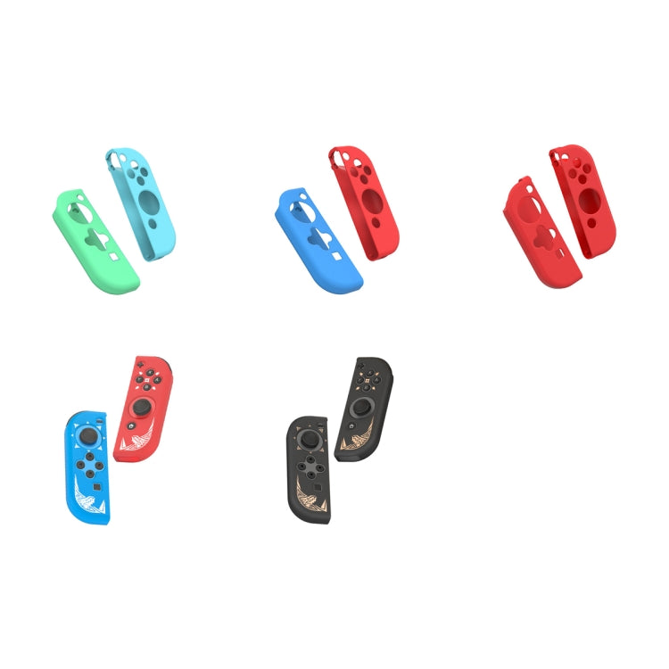 IINE Gamepad Silicone Flat Protective Sleeve Handle Split Silicone Case For Nintendo Switch Joy-Con(Blue Green-l445) - Cases by IINE | Online Shopping UK | buy2fix
