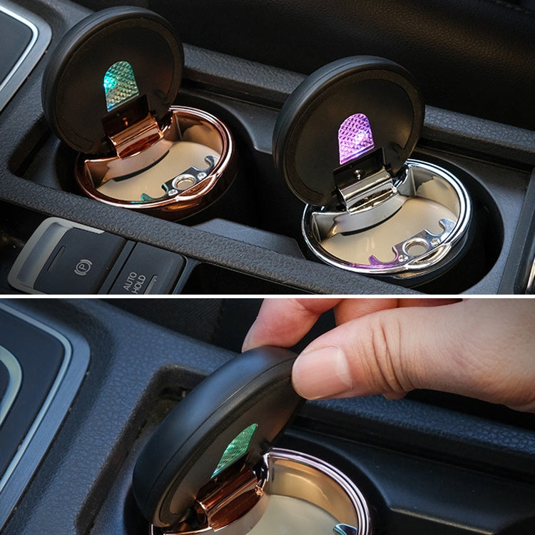 Car Ashtray Mini With Lamp And Cover Car Ashtray(N18A Silver) - In Car by buy2fix | Online Shopping UK | buy2fix