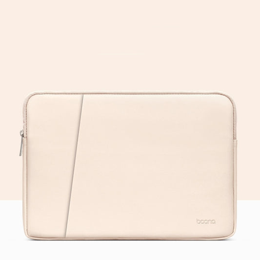 Baona BN-Q004 PU Leather Laptop Bag, Colour: Double-layer Apricot, Size: 11/12 inch - 12.1 inch by Baona | Online Shopping UK | buy2fix