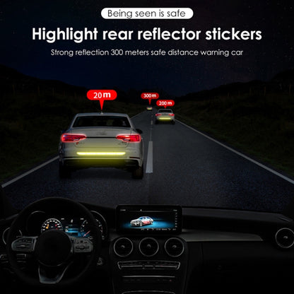 5 Sets Car Trunk Reflective Decorative Strip Anti-Scratch Car Tail Warning Decorative Stickers(Fluorescent Yellow) - In Car by buy2fix | Online Shopping UK | buy2fix