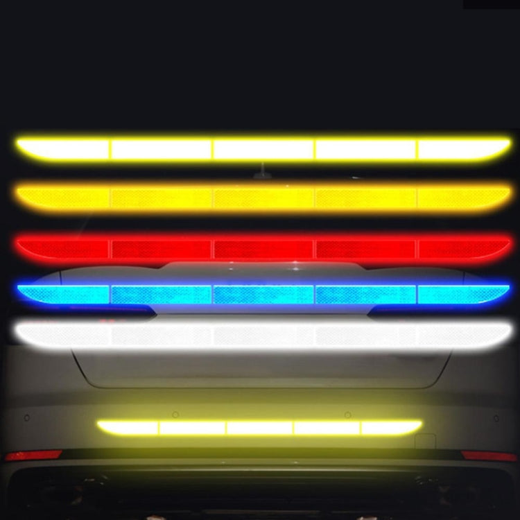 5 Sets Car Trunk Reflective Decorative Strip Anti-Scratch Car Tail Warning Decorative Stickers(Yellow) - In Car by buy2fix | Online Shopping UK | buy2fix