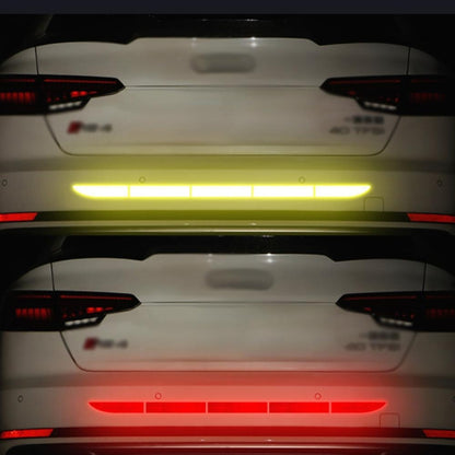 5 Sets Car Trunk Reflective Decorative Strip Anti-Scratch Car Tail Warning Decorative Stickers(Fluorescent Yellow) - In Car by buy2fix | Online Shopping UK | buy2fix