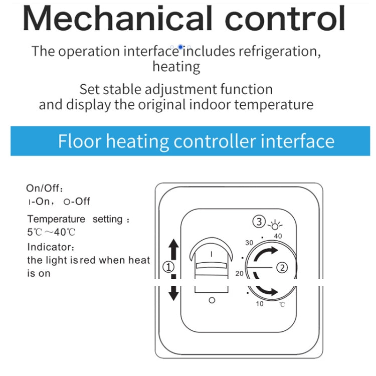 RTC70  Room Floor Heating Thermostat Mechanical Temperature Controller - Consumer Electronics by buy2fix | Online Shopping UK | buy2fix