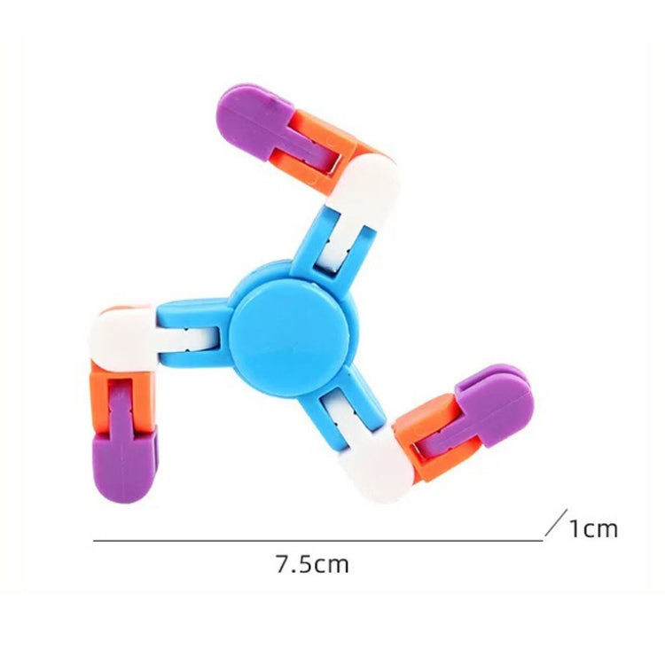 10 PCS Bicycle Chain Track DIY Toys Bone Stenosis 4 Angle Variety Fingertip Spinner, Random Color Delivery(Three-section Type) - Spinning Toys by buy2fix | Online Shopping UK | buy2fix