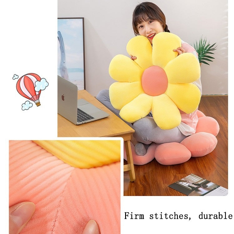 Small Daisy Flower Soft Elastic Cushion Pillow 37cm(White) - Home & Garden by buy2fix | Online Shopping UK | buy2fix