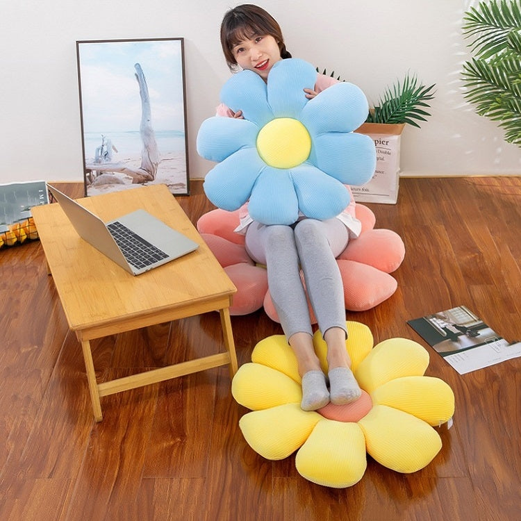 Small Daisy Flower Soft Elastic Cushion Pillow 37cm(Yellow) - Home & Garden by buy2fix | Online Shopping UK | buy2fix