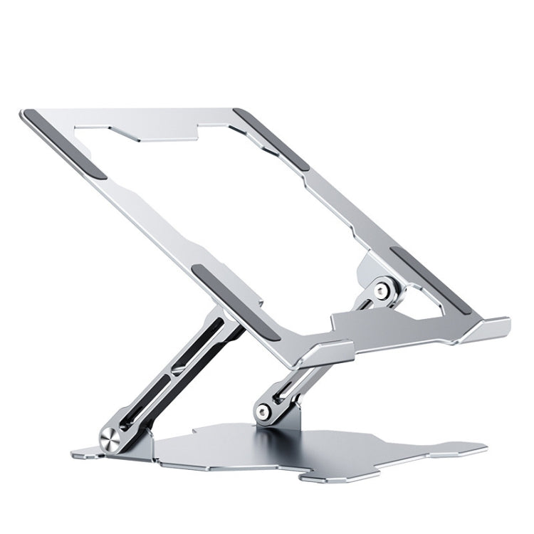 Integrated Foldable Laptop Stand Hollow Heat-Dissipating Flat Desktop Stand(Moon Silver) - Computer & Networking by buy2fix | Online Shopping UK | buy2fix