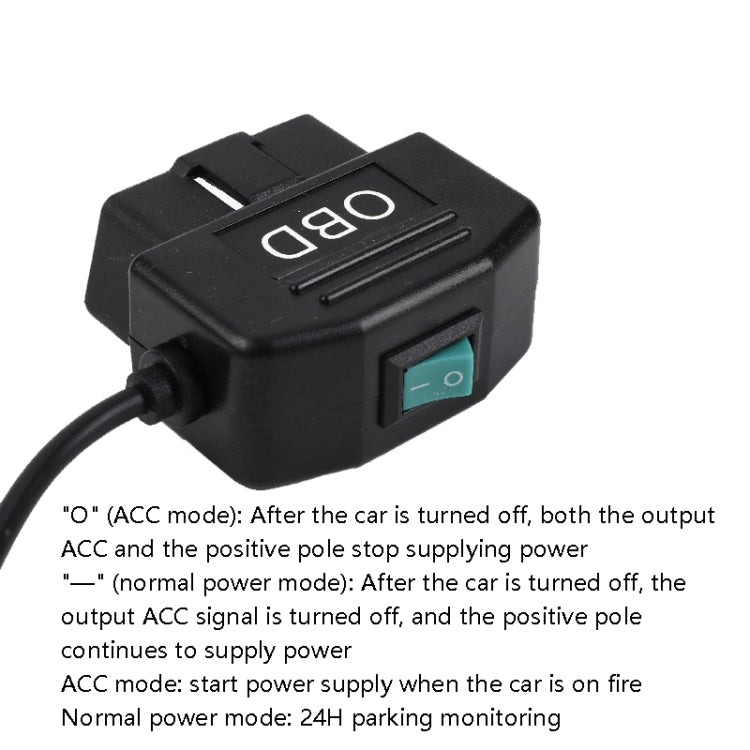 H507 Driving Recorder OBD Step-down Line Car ACC Three-Core Power Cord 12/24V To 5V 3A Low Pressure Protection Line, Specification: Micro Straight - In Car by buy2fix | Online Shopping UK | buy2fix