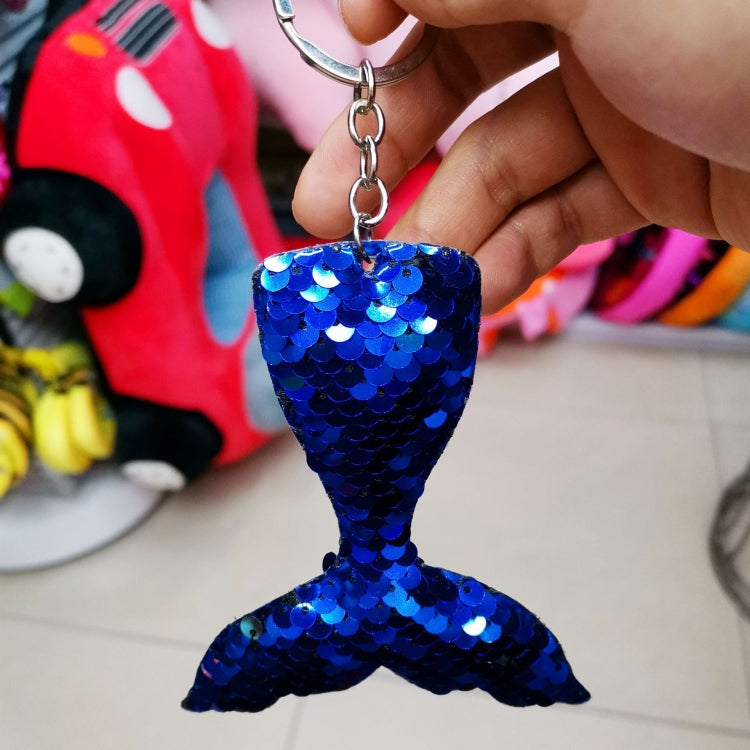 10 PCS Reflective Mermaid Keychain Sequins Mermaid Tail Accessories Car Luggage Pendant(Pink 3) - In Car by buy2fix | Online Shopping UK | buy2fix