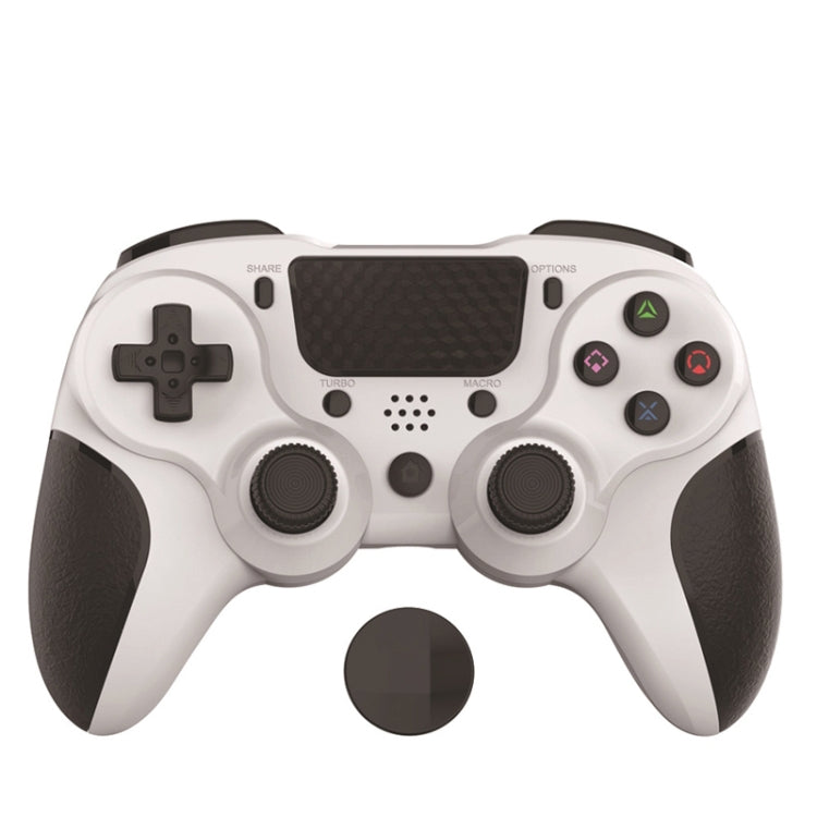 MB-P913 PC Six-Axis Somatosensory Back Key Programming Dual Vibration Bluetooth Gamepad For PS4 Pro(Black White) - Gamepads by buy2fix | Online Shopping UK | buy2fix