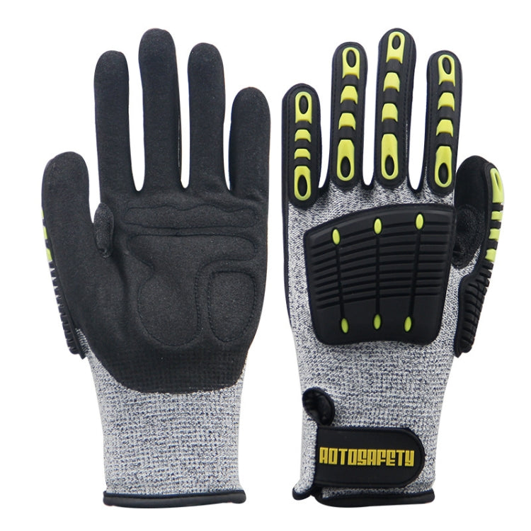 ROTOSAFETY RZT-HFZ20 Shock-Proof Anti-Smashing Anti-Cutting Anti-Collision Gloves TPR Mechanical Maintenance Fire Rescue Miners Mining Anti-Stab Gloves, Size: M - Workplace Safety Supplies by buy2fix | Online Shopping UK | buy2fix