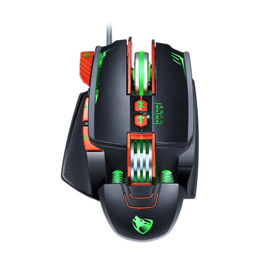T-WOLF V9 8 Keys 3200 DPI Gaming Macro Definition Mechanical Wired Mouse(Black) - Wired Mice by T-WOLF | Online Shopping UK | buy2fix