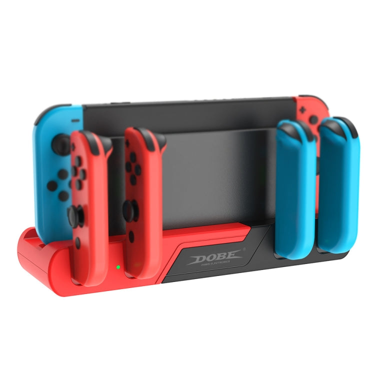 DOBE TNS-0122 4 In 1 Gamepad Charging Dock For Switch OLED(Red Black) - Toys & Hobbies by DOBE | Online Shopping UK | buy2fix