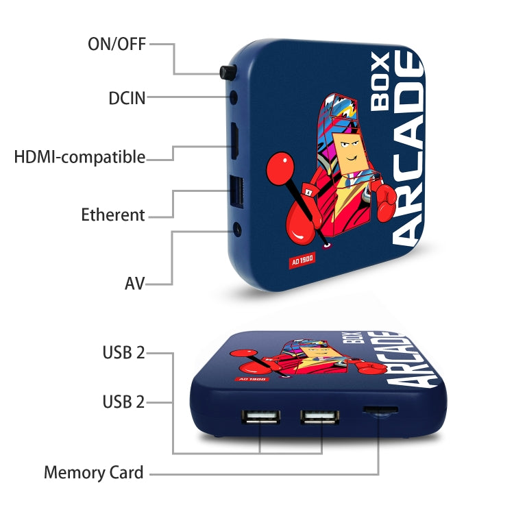 Arcade Box 64G Wireless Video Game Machine Box 4K HD Display For PS1/PSP/N64/DC, UK Plug - Pocket Console by buy2fix | Online Shopping UK | buy2fix