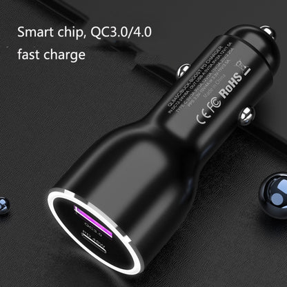 QL845C PD 45W USB-C / Type-C + QC 3.0 USB Car Charger(Black) - In Car by buy2fix | Online Shopping UK | buy2fix