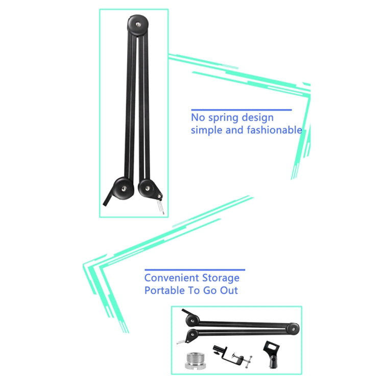 Microphone Desktop Cantilever Stent 360 Degree Rotating Bracket(GAZ-40P W) - Consumer Electronics by buy2fix | Online Shopping UK | buy2fix