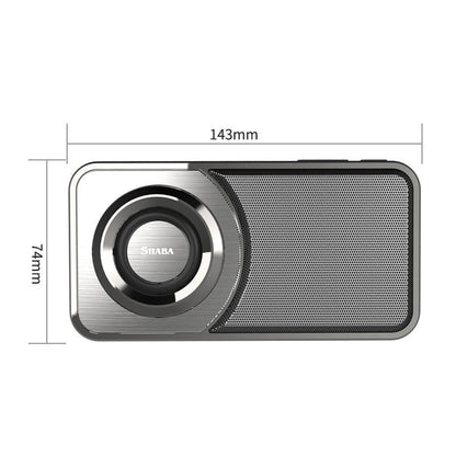 SHABA VS-025 Ultra-Thin Portable Bluetooth Speaker Support TF Card(Dark Gray) - Mini Speaker by buy2fix | Online Shopping UK | buy2fix