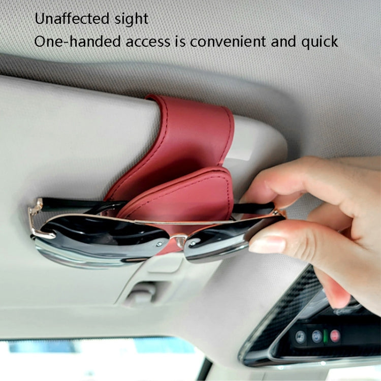 2 PCS Car Sun Visor Glasses Clip Ticket Storage Clip(Beige) - In Car by buy2fix | Online Shopping UK | buy2fix