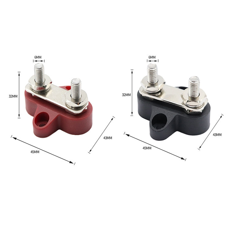 Double Terminal Block Spiral Fixed Wire Connector, Color: M6 Red - In Car by buy2fix | Online Shopping UK | buy2fix