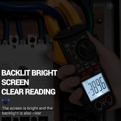 ANENG ST180 Digital Display Clamp AC & DC Intelligent Voltage Multimeter(Black) - Consumer Electronics by ANENG | Online Shopping UK | buy2fix