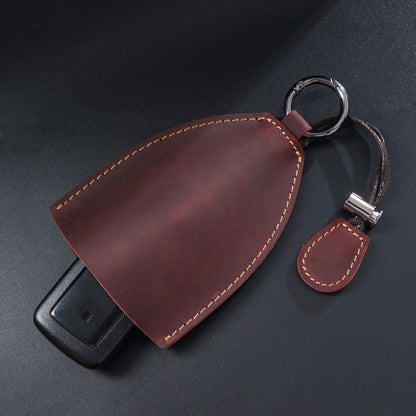 18Y-009 Vintage Handmade Leather Car Pull-Out Key Case(Plant Tanned Leather) - In Car by buy2fix | Online Shopping UK | buy2fix