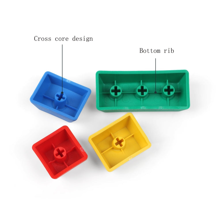 RGBY Mechanical Keyboard PBT Keycaps(Side Letter) - Silicone / Sticker by buy2fix | Online Shopping UK | buy2fix