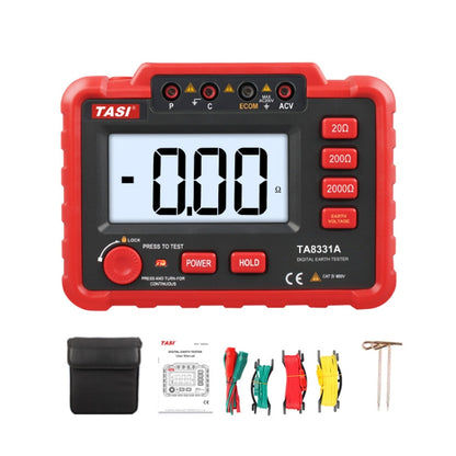 TASI TA8331A Ground Resistance Tester High Accuracy Digitally Ground Resistance Meter - Consumer Electronics by TASI | Online Shopping UK | buy2fix