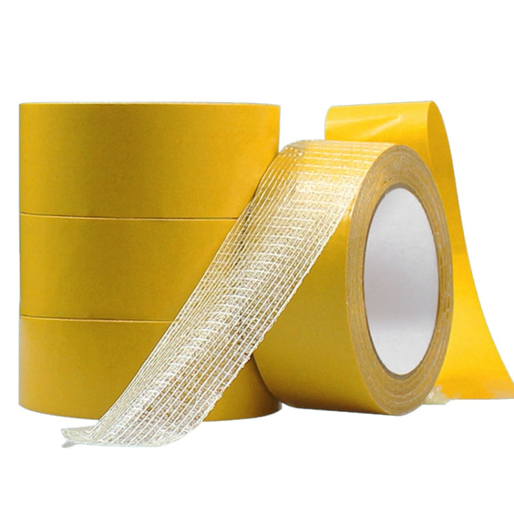 15mmx50 m Double-sided Fiberglass Grid Sticky Adhesive Fiber Transparent Mesh Tape - Tapes by buy2fix | Online Shopping UK | buy2fix