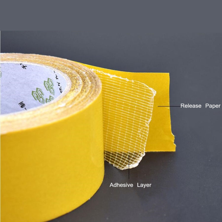 15mmx50 m Double-sided Fiberglass Grid Sticky Adhesive Fiber Transparent Mesh Tape - Tapes by buy2fix | Online Shopping UK | buy2fix