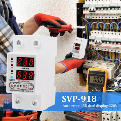 SINOTIMER SVP-918 Adjustable Self-resetting Intelligent  Over-voltage Under-voltage Protector, Current:  40A - Consumer Electronics by buy2fix | Online Shopping UK | buy2fix